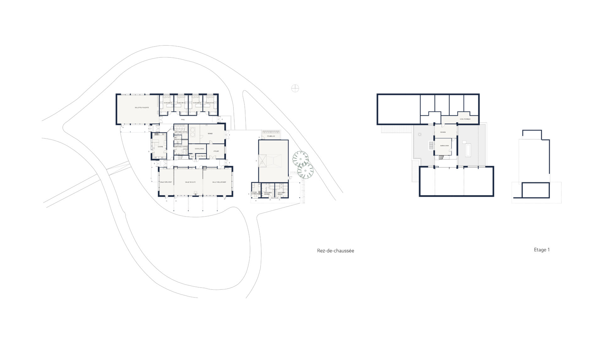 Plan view of the scout center